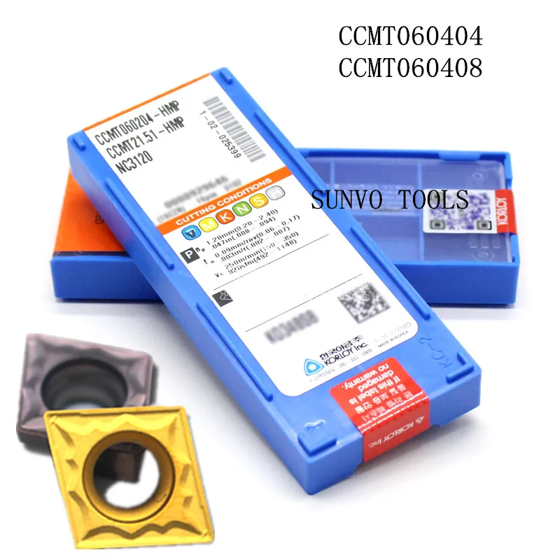 

CCMT060204 CCMT060208-HMP PC9030/NC3030 Korloy CNC Turning carbide inserts Suitable processing of Steel S06K- SCLCR06 SCLCL06