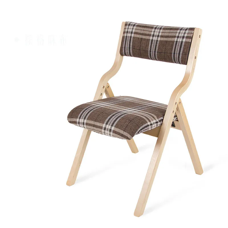 Высокое качество Портативный складные Твердые деревянный стул обеденный стул отдыха подвижные моющиеся Подушки Мода красочные Мебель - Цвет: N