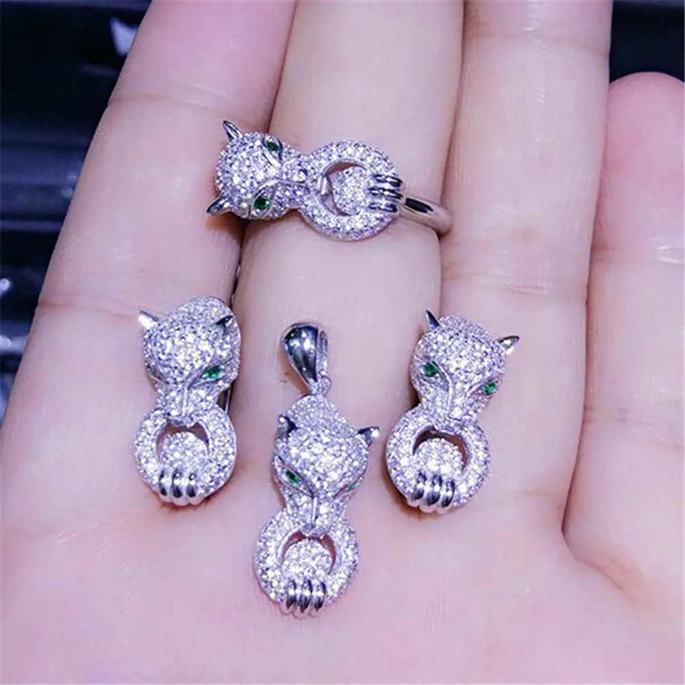 

CP103 Luxury Designer Fashion 925 Sterling Silver shinning European style Jewelry leaves shaped fancy pc