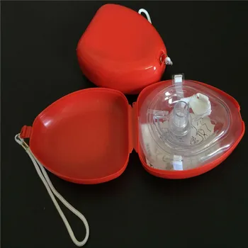 

60pcs/lot CPR mask / artificial breathing mask / first aid training,Check valve free shipping cpr training aed