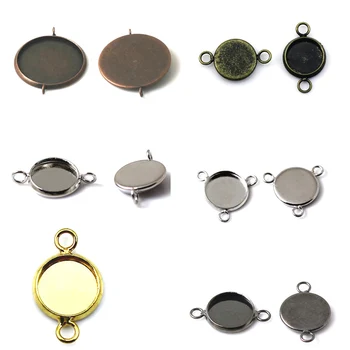 

Beadsnice fashion jewelry diy findings jewelry connectors round link connector tray for glass and for bracelets design ID32254