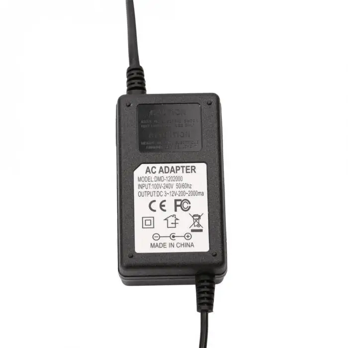 Горячее предложение Регулируемый AC/DC адаптер 24 Вт В 12 В светодио дный 2A светодиодные ленты питание США Plug HY99 NO07