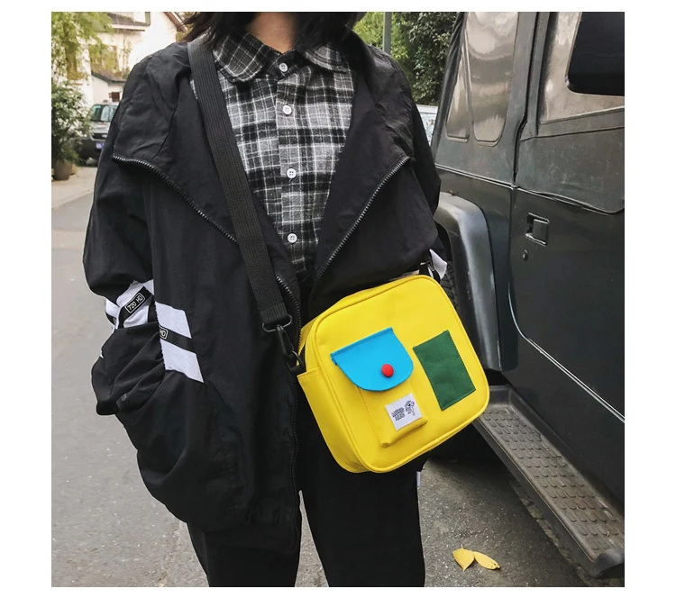 Menghuo Cute Panelled Shoulder Bags for Women Nylon Patchwork CrossBody Bag Brand Casual Messenger Bag Girls Handbag Bolso Mujer_33