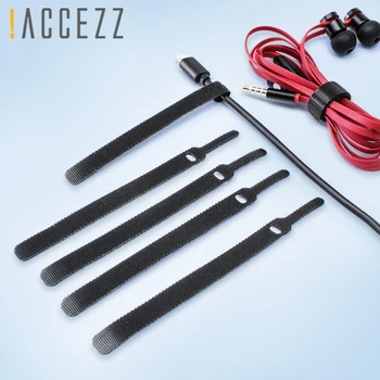 

!ACCEZZ 10PC Earphone Cable Organizer Wire Winder Headphone Holder Mouse Magnetic Tape Cord Clip Protector Management For iPhone