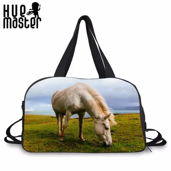 

Unicorn Travel Bags Large Capacity Women Luggage Travel Duffle Bags Animal Print Canvas Trip Handbag Independent Shoes Pocket