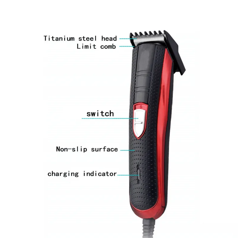 3 вида цветов Kemei профессиональный электрический машинка для стрижки волос Титан Сталь лезвия волос Триммер Парикмахерская резки волос