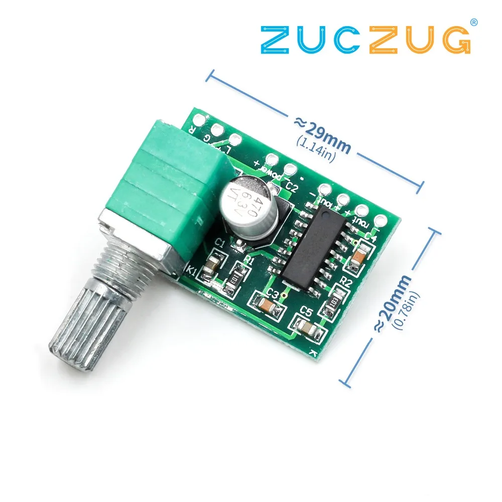 

youe shone PAM8403 5V Power Audio Amplifier Board 2 Channel 3W W Volume Control/ USB Power