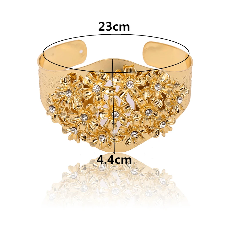Fani Модные женские браслеты золотого цвета элегантные ювелирные изделия Модные браслеты с бутонами и кристаллами рождественские подарки для женщин