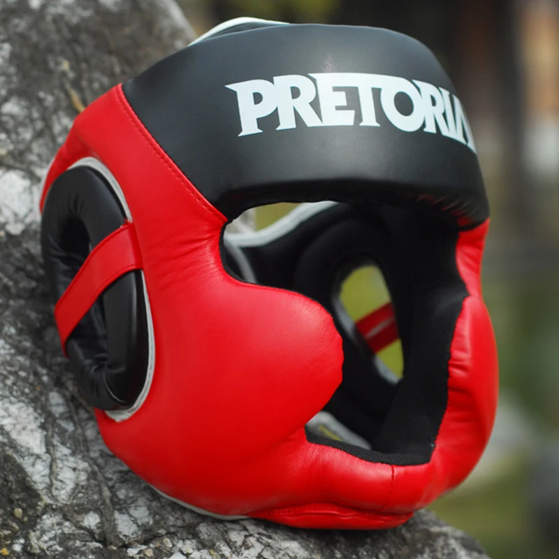 Искусственная кожа PRETORIAN Boxing Headguard MMA Training Sparring TKD Муай Тай Каратэ полукрышка головные уборы Грант шлем для кикбоксинга