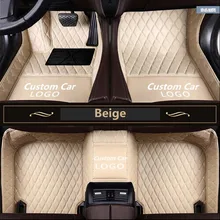embroide Logo Car Floor Mats For Mercedes Benz E Class W211 2005- Custom Auto Foot Pad Automobile Carpet Cover