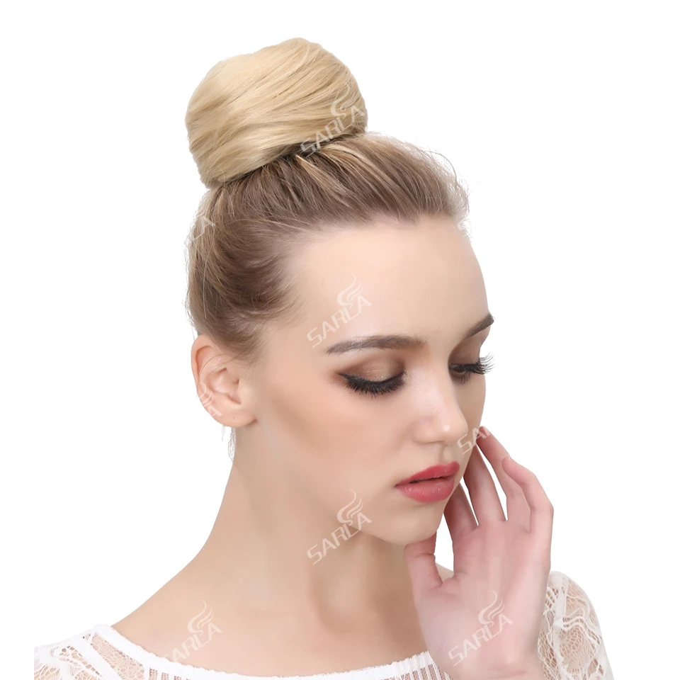 Sarla 50pcs Lot Clip In Hair Bun Ring Donut Roller Synthetic
