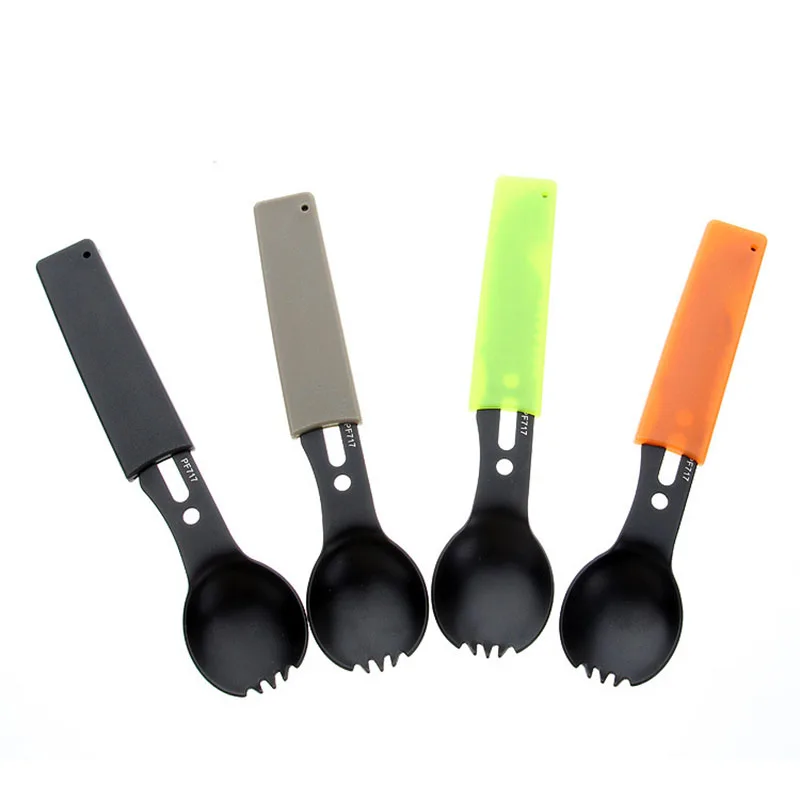 

1PC EDC Multi-function Camping Tableware Meal Spoon Combination Stainless Steel Outdoor Equipment Tools Portable Accessoriess