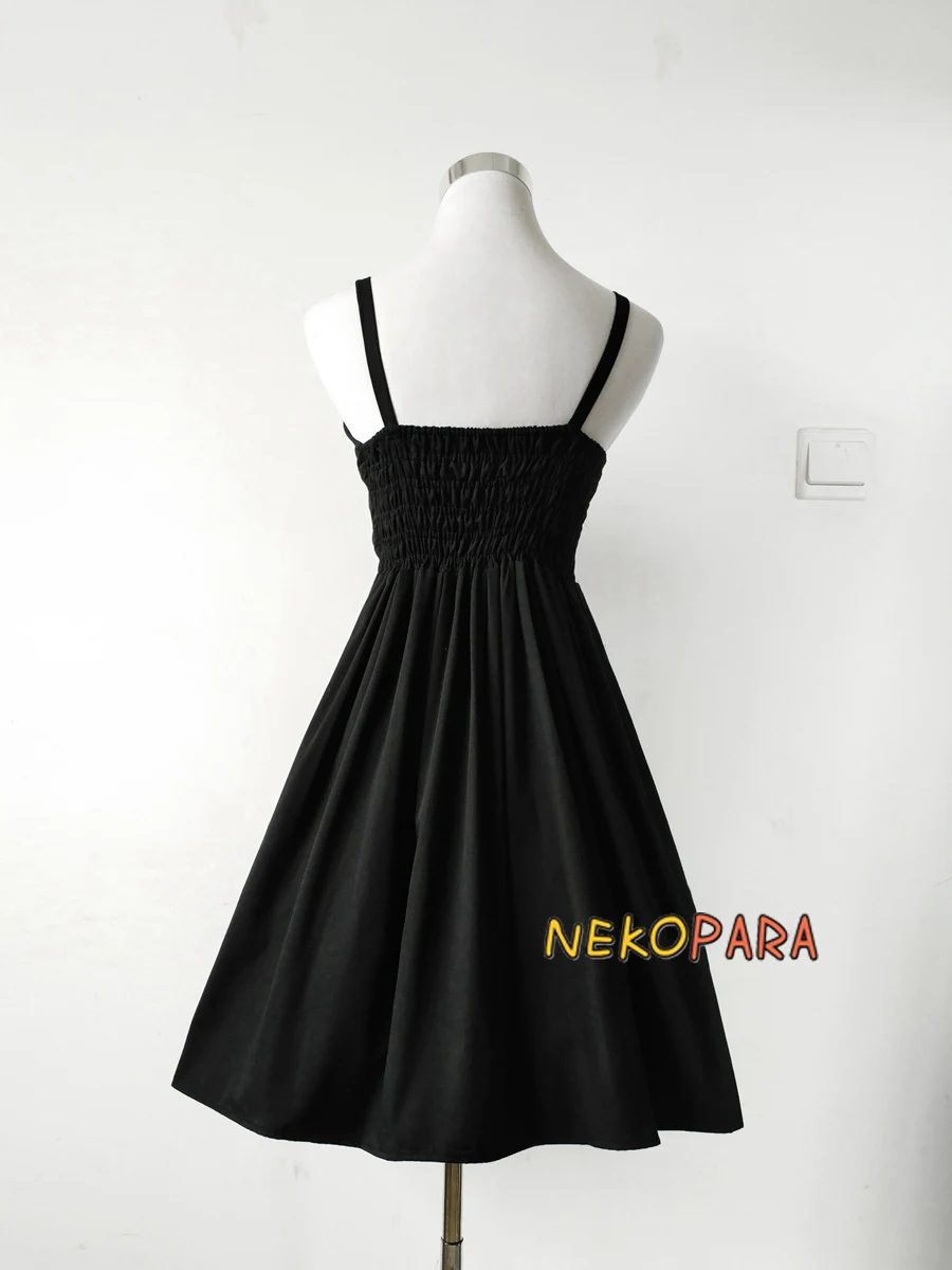Маленькое черное платье с вышивкой крестиками для девочек комплект из 2 предметов; платье на бретелях без рукавов+ прозрачная шифоновая вуаль; верхняя юбка
