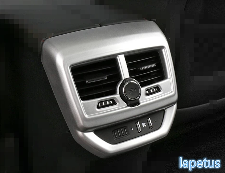 

Lapetus Armrest Box Rear Air Conditioning AC Vent Outlet Decoration Frame Cover Trim Fit For Peugeot 5008 GT 2017 2018 ABS