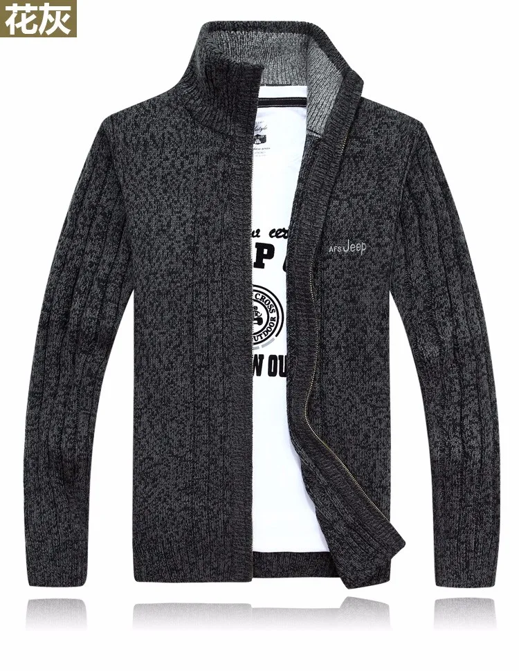Мужской свитер, пальто, Мужская зимняя и осенняя куртка, мужской свитер с воротником, черный свитер, свободный удобный теплый кардиган на молнии