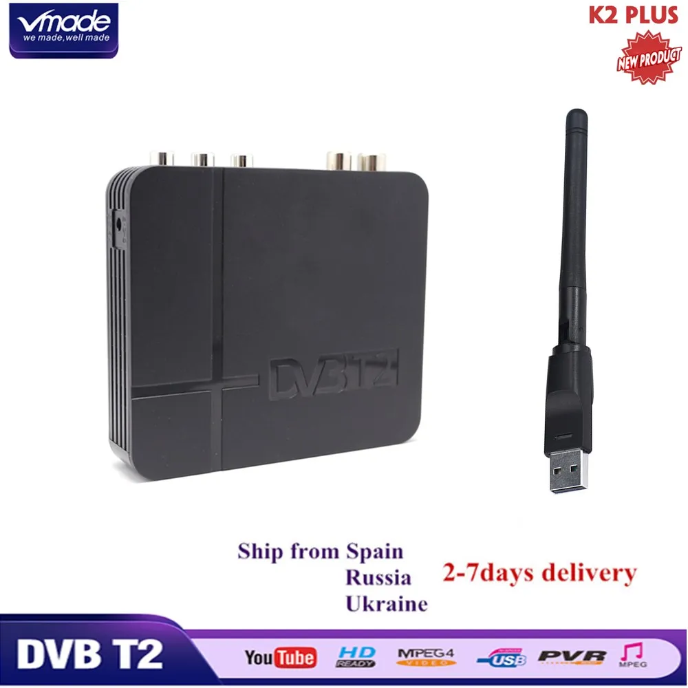DVB-T2 Set Top Box USB 2.0 Terrestrial Receiver HD Digital DVB-T TV Receivable H.264 MPEG-4/2 Standard DVB T2 Mini TV Tuner 