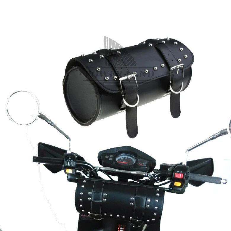 Brand New PU Black/Brown Front Fork Tool Bag Luggage Saddle Bag For