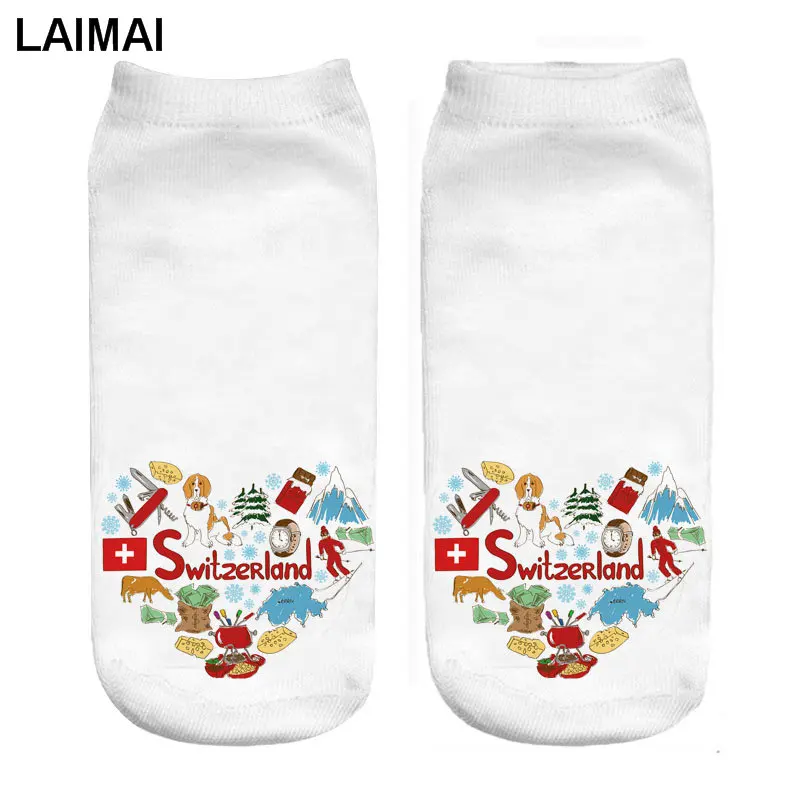 

RUNNING CHICK switzerland love 3d print maternity accessories women socks wholesale