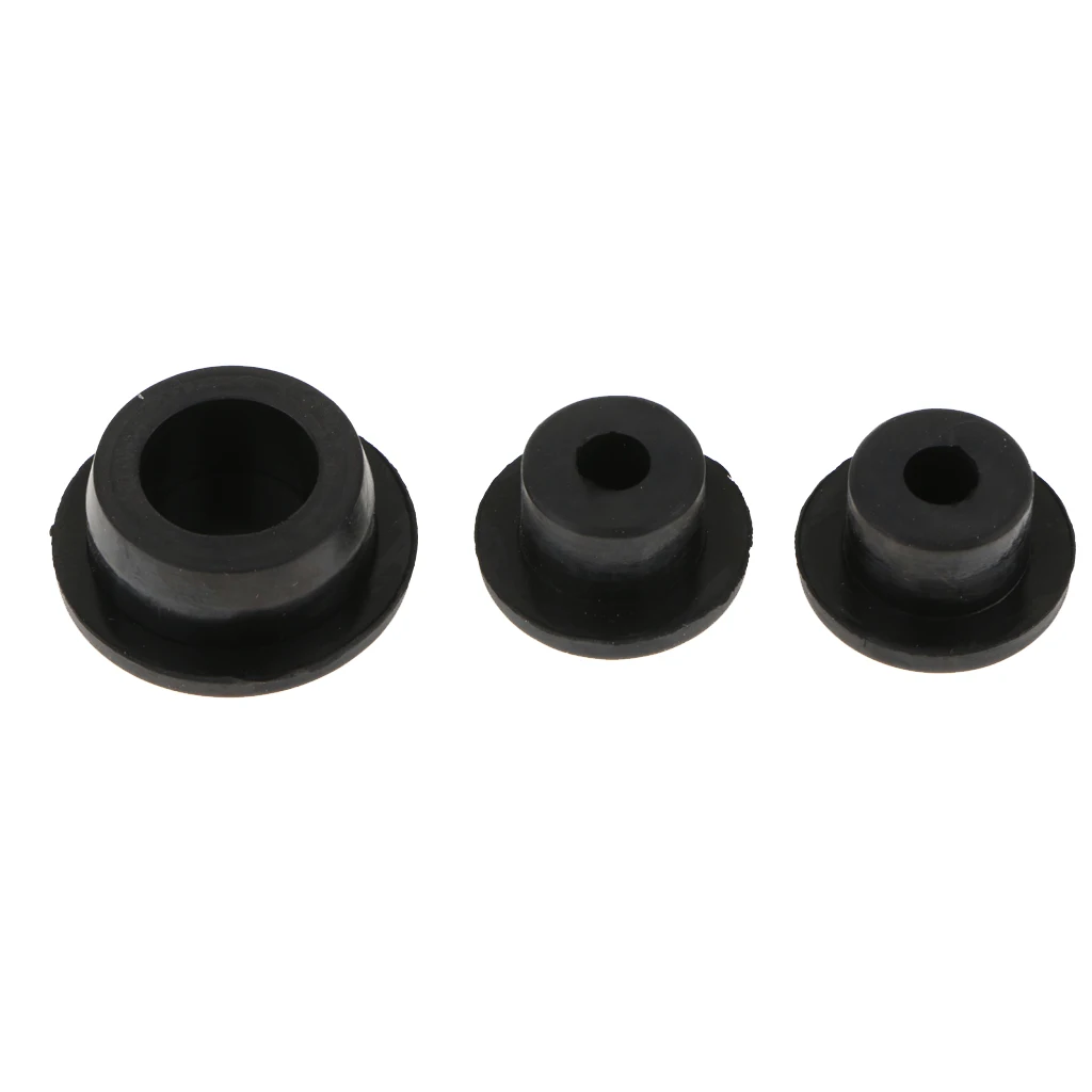 3PCS RUBBER TAILGATE PLUG SET SPARE TIRE CARRIER DELETE FOR JEEP JK WRANGLER