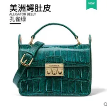 Gete новая крокодиловая кожа женская сумка новая американская крокодиловая сумка для живота стильная кожаная женская сумка через плечо