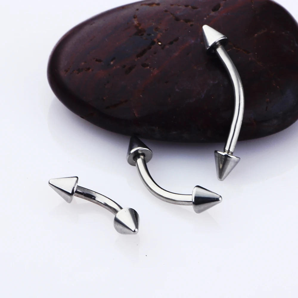 JUNLOWPY Mix 6/8/10mm Eyebrow Rings Surgical Steel Body Jewelry Tragus Lip Piercing Eyebrow Barbell Bar 16G Screw Pircing 100pcs