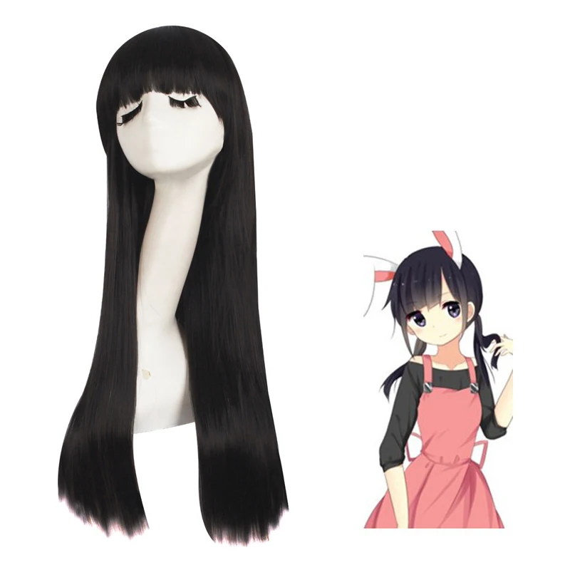 

Kagerou Project Asahina Hiyori Brownish Black Anime Costume Cosplay 70cm Straight Wig Halloween Costumes Party Ladies Hair