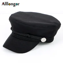 Осень газетные кепки Восьмиугольные шляпы для женщин Gorras mujer военные шапки-береты женские черные винтажные черные хлопковые шапки