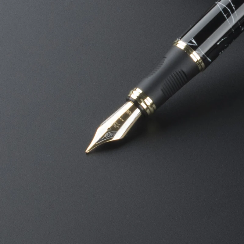 Jinhao самопишущее перо Канцелярия канцелярские принадлежности для офиса и школы металлический золотой зажим роскошные ручки caneta tinteiro 03813