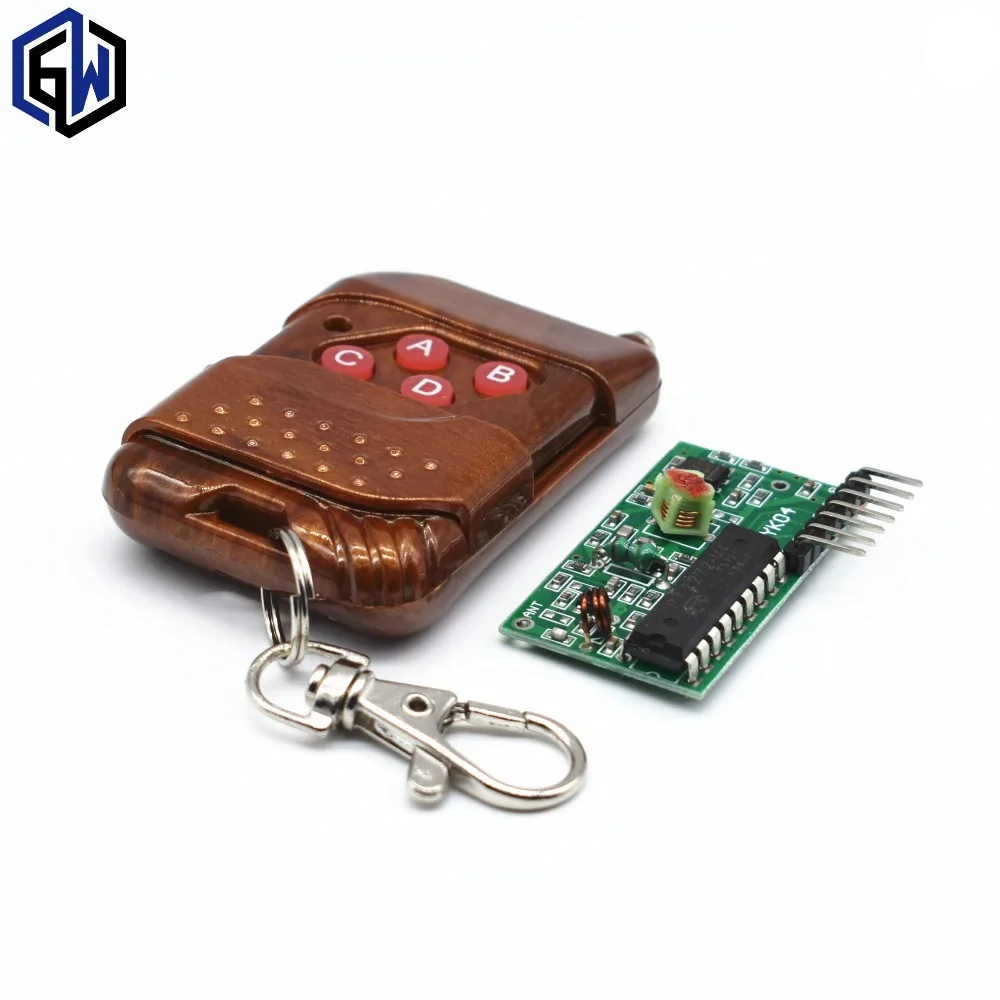 

IC 2262/2272 4 CH 315Mhz Key Wireless Remote Control Kits Receiver module For arduino