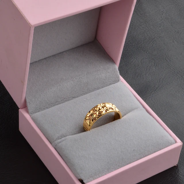 JEEXI Factory Price Promotion fashion  Gold Color Rings For Wedding Engagement Jewelry Accessory Bridal Bands Finger Ring