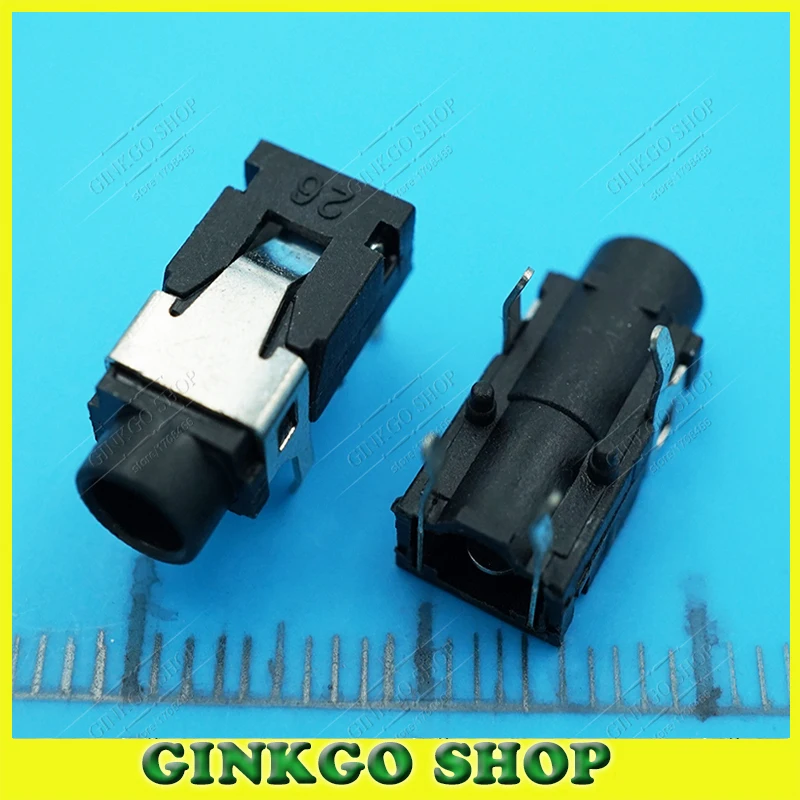 500pcs lot High Quality 3 5MM Audio Jack 3 5MM Stereo Headphone Connector 4DIP Pin PJ 321