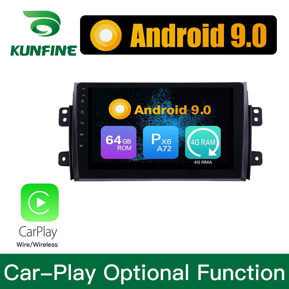 

Android 9.0 Ram 4G Rom 64G PX6 Cortex A72 Car DVD GPS Multimedia Player Car Stereo For SUZUKI SX4 2006-2013 Radio Headunit