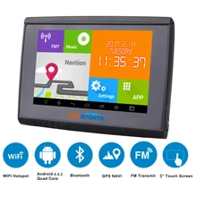 2017 5 дюймов ЖК-дисплей Android 4.4.2 WI-FI 512 М Оперативная память 8 ГБ flash GPS навигации bluetooth waterpoof навигатор для Мотоцикл/автомобиль