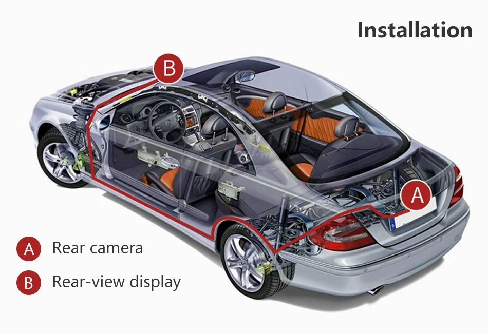 Jansite 4,3 дюймовый TFT lcd Складной автомобильный монитор HD дисплей камера заднего вида парковочная система с 8 Светодиодный светильник Автомобильная камера заднего вида s