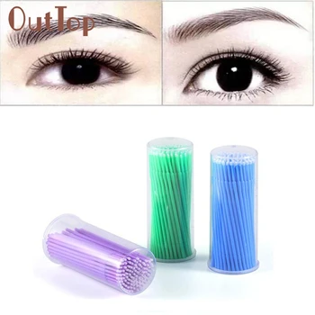 

Brands 100pcs/pack Disposable Cton Swab Eyelash Extension Micro Applicators Home Mascara Brush Cton Soft Swab Maquiagem O0412