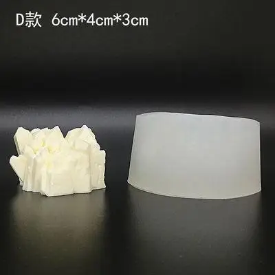 Силикагель 3D кристаллическая сосулька силиконовая форма для торта шоколадная силиконовая форма для конфет 4 формы ароматический камень каменная колонна формы - Цвет: Design D