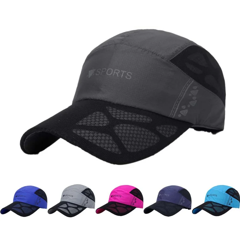 Летние новые спортивные дышащие кепки для бега быстросохнущие сетчатые шляпы женские солнцезащитные кепки уличные для горнолыжного спорта и путешествий походные шапки