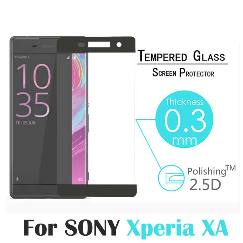 3D 9 H 0 3 мм Полное покрытие закаленное Стекло для sony Xperia XA F3111 F3112 5 ''закаленное ЖК