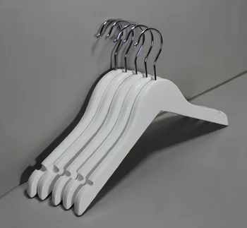 

[Free Shipping] High Quality White Wooden Tops Hanger for Children/ Kids/ Baby, Without Cross Bar (50 pieces/ lot)