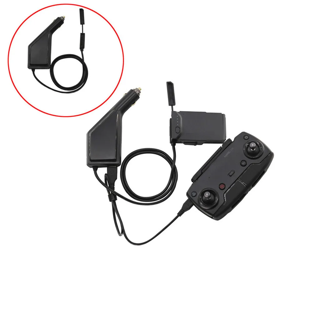 2in1 Mavic Air Car Charger Adapter for DJI Mavic AIR Remote Control & Battery Charging Hub USB Multi Battery Car Charger (6)