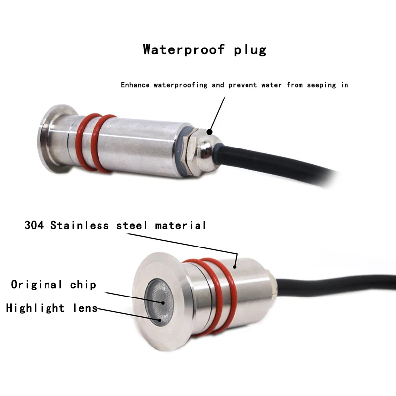 Мини светодиодное напольное освещение 12 v IP67 Водонепроницаемый погребенные лампы снаружи утопленная для ступенек лестницы подземный светильник светодиодный фонарь настенный светильник