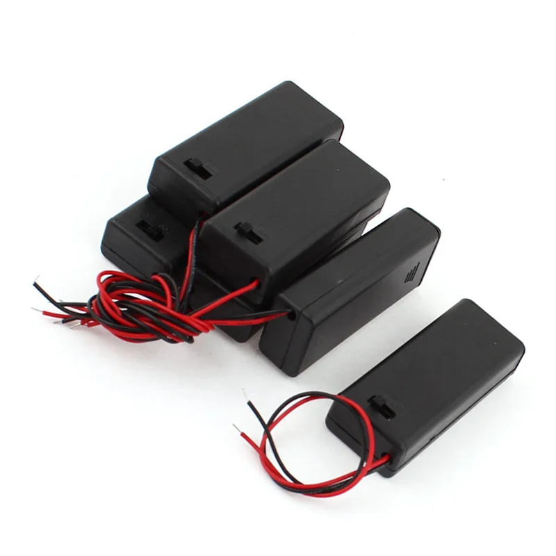 2X1 5 V AA держатель батареи пластиковый чехол для хранения вкл/выкл переключатель с