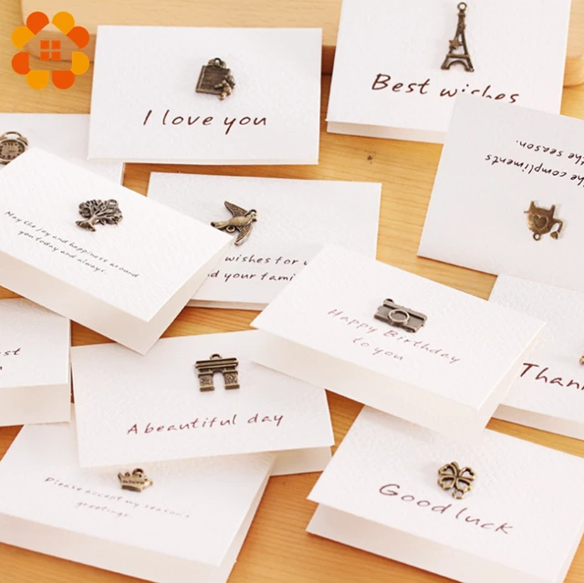 5pcslot retro memory mini thank you cards with envelope for birthday wedding party diy