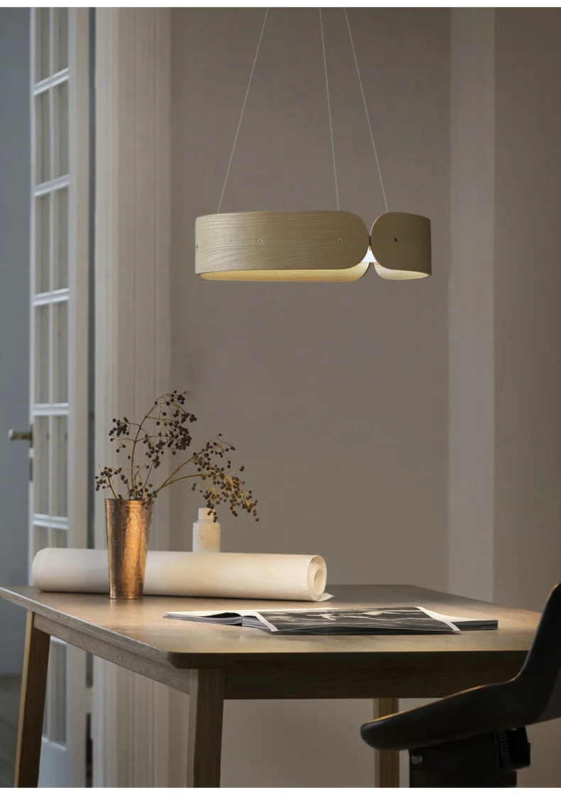 Современный Лофт украшения деревянный ужин люстра творческая гостиная Бар Ресторан дизайнер светодиодный подвесной светильник светильники