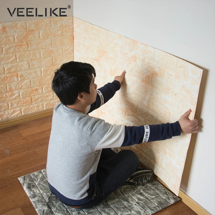 Self-Adhesive 3D Brick Wall Panels, Retro Brick Wallpaper for Living Room, Kitchen, and Bedroom Decor, Home Wall Covering image 4
