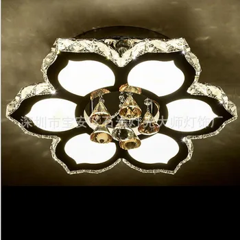 

led modern minimalist bedroom living room ceiling lamp round Nordic creative lighting crystal ceiling lamp LED lighting fixture
