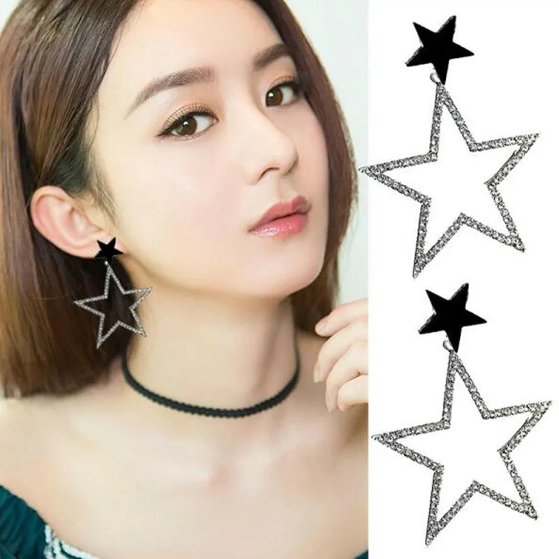 

Trendy Elegant Created Star stud Earrings For Wedding Party Gift