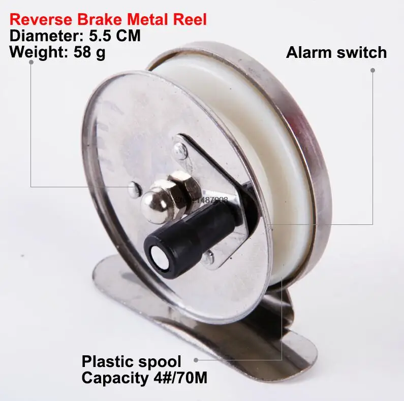 

1pc Reverse Brake Metal Stainless Steel Ice Fly Sea Gram Collapse Fish Fishing boat Vessel Reel outdoors sports L075