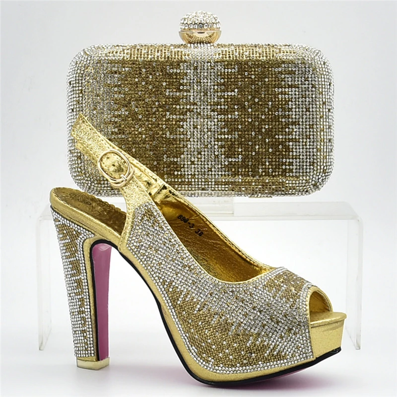 À Strass Dames Bleu Dernière Assortis Correspondre Ensemble rose Partie Italiennes Chaussures Sacs Pour pourpre Les Et Décoré or Conception Avec Bwq4x1