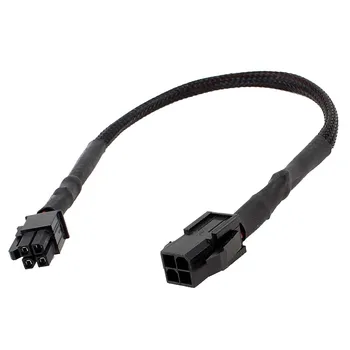 

New Style Sleeved ATX 4 Pin P4 Male to ATX P4 Female CPU Power Extension Cable Black